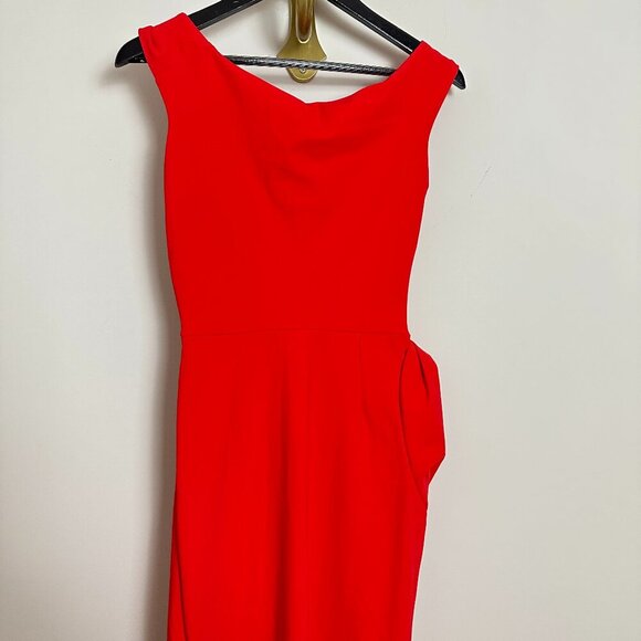 CHIARA BONI Tekkan Sleeveless Rosette Mermaid Gown Size in Geranium IT 40 / US 4 - Picture 9 of 13